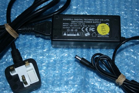 GOSPELL- GP305C-120-350, GP305C120350, 12 VOLTS, 3.5 AMPS, AC ADPATER