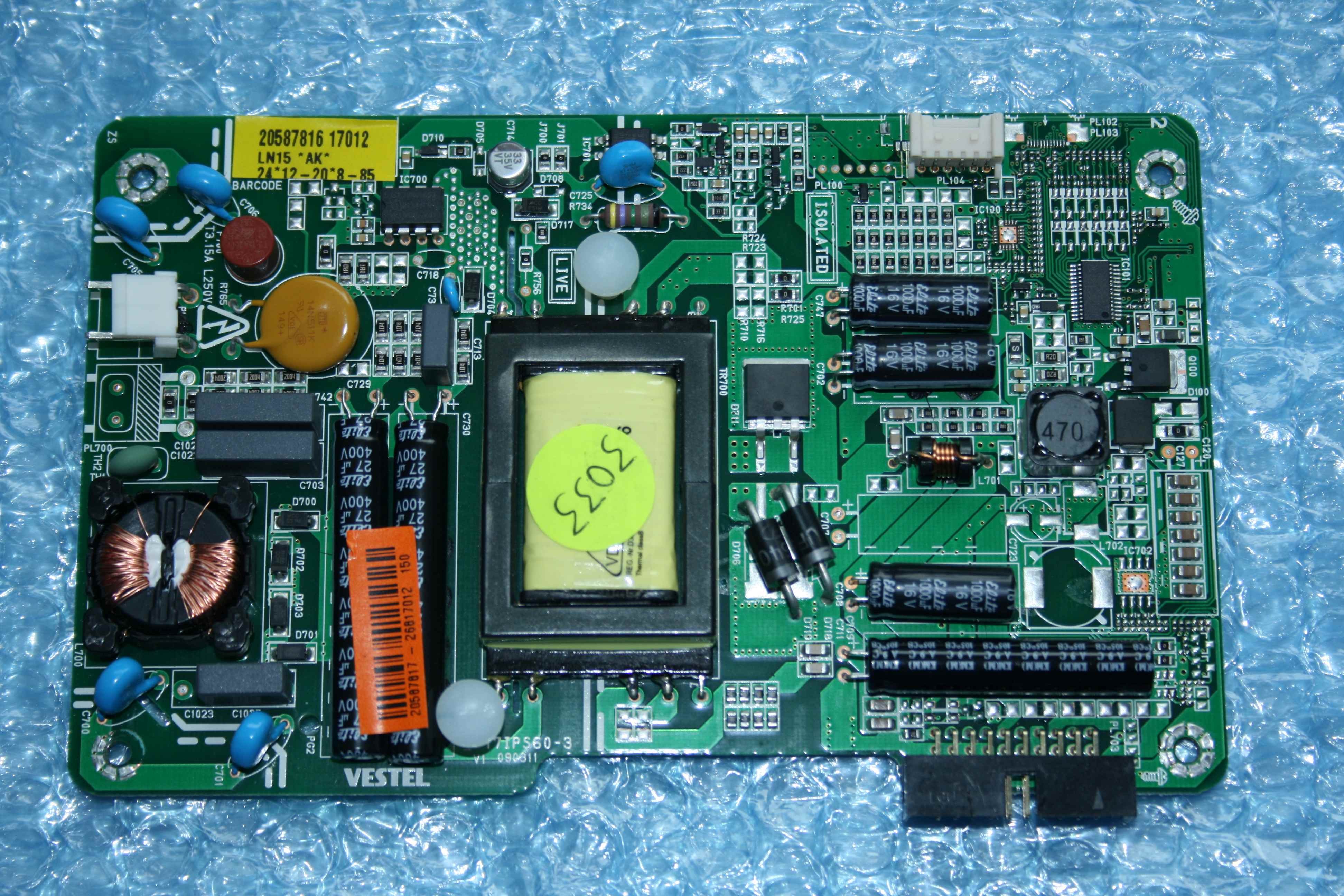 Carte D’alimentation TV AYA Ref 23019186 / 17IPS60-3 - Occasion Bon état