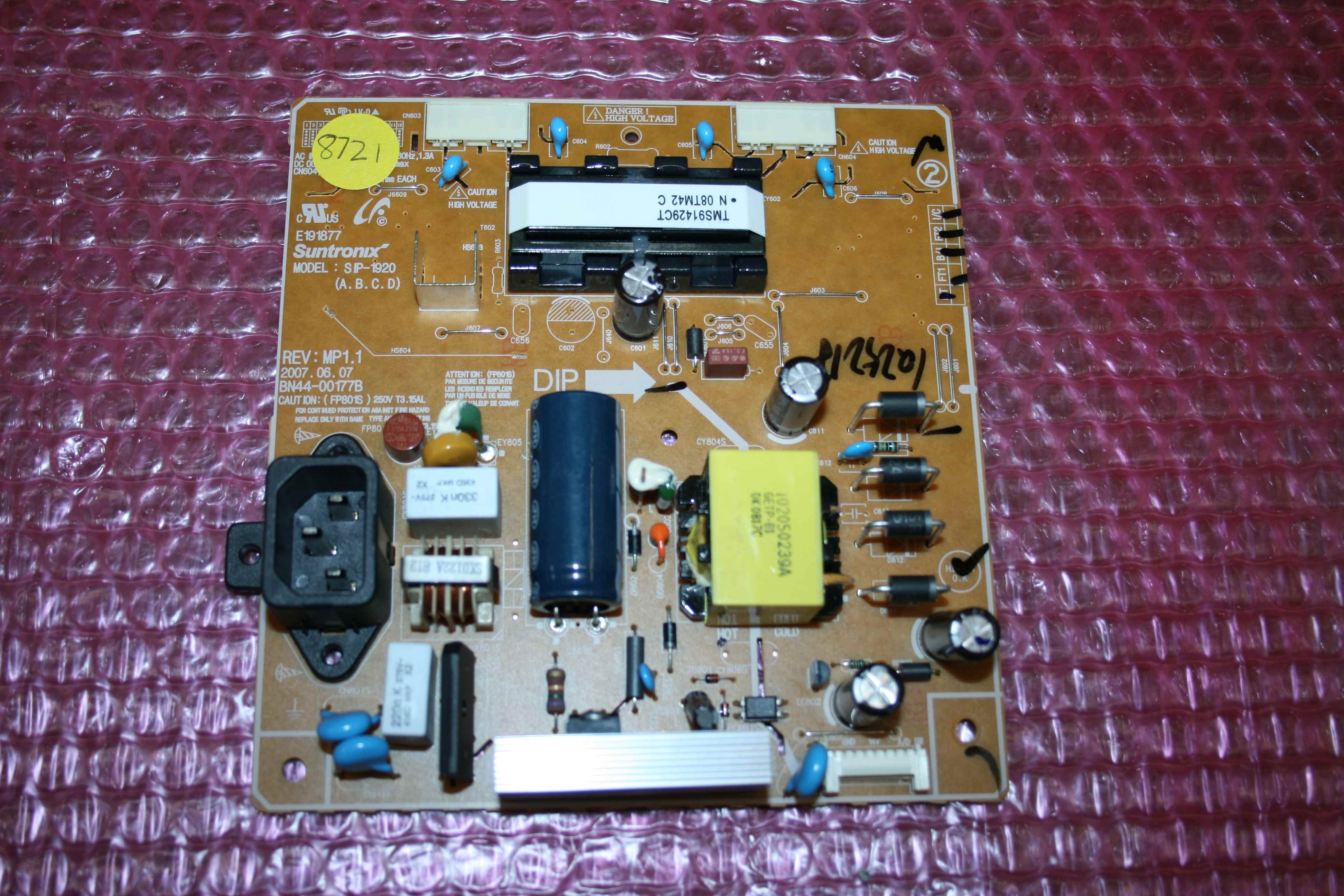 Samsung Sip Module SAMSUNG PSU - BN44-00177B - SIP-1920 lcd-tv-parts.com