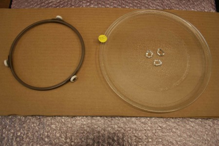 *NEW* PANASONIC NN-E28JMMBPQ - GLASS PLATE - DIAMETER: 25.5 CM - WITH TURNTABLE ROLLER RING