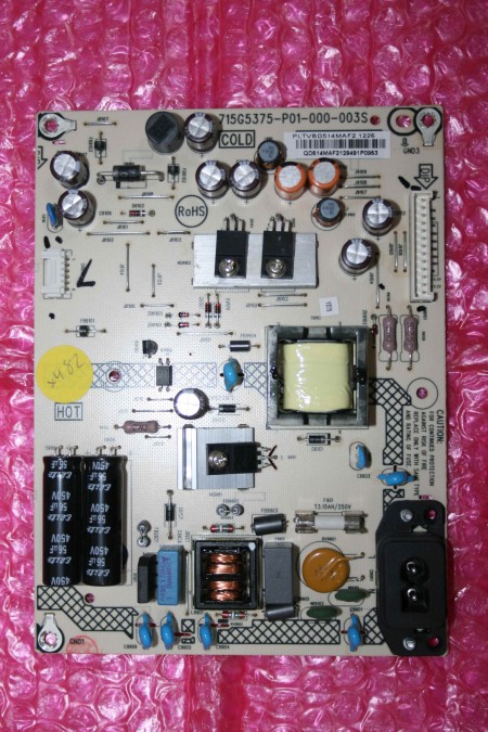 TOSHIBA - PLTVBD514MAF2, 715G5375-P01-000-003S, 42WLT66 - PSU