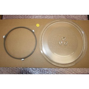 *NEW* GENUINE PANASONIC NN-SD25HBBPQ GLASS PLATE AND ROLLER GUIDE - DIAMETER 28.5 CM